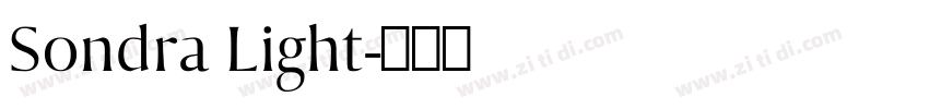 Sondra Light字体转换